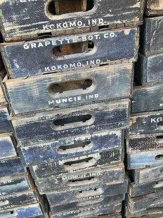 1 Very Rare Vintage 1940’s Grapette Wood Soda Pop Crate 30 Dividers 7