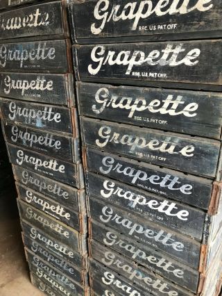 1 Very Rare Vintage 1940’s Grapette Wood Soda Pop Crate 30 Dividers 9