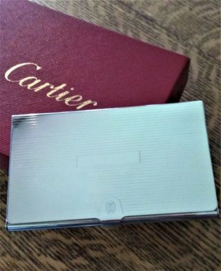 Cartier Sterling Silver Business Card Case Holder