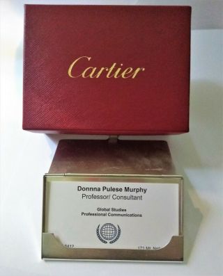Cartier Sterling Silver Business Card Case Holder 9