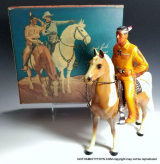 1957 Hartland " Tonto " 805 Lone Ranger W.  Scarce Box W All Accessories