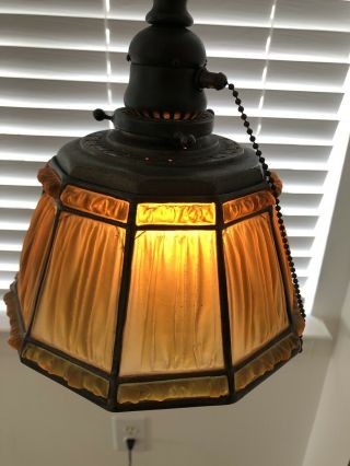 Authentic Tiffany Studios Linenfold Lamp Shade