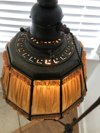 AUTHENTIC Tiffany Studios Linenfold Lamp Shade 2