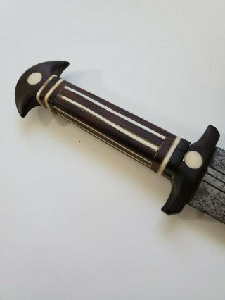 unique rare antique african sudanese short sword dagger baby crocodile sheath 4