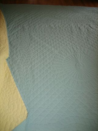 Antique/vintage Quilt - Robins Egg Blue Handquilted/ Ohio Amish Country