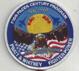 Patch Usaf Pratt & Whitney Fighter Power F100 Pacer Century Program 1974 - 1999