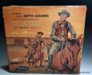 1958 Hartland SETH ADAMS from WAGON TRAIN SCARCE BOX w ALL ACCESSORIES 12