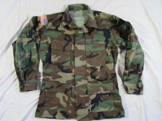 Patched US Army Camouflage BDU Woodland Jacket W/ Pants Vtg 90s Camo Military 2