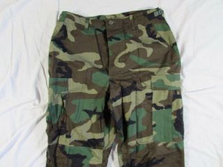 Patched US Army Camouflage BDU Woodland Jacket W/ Pants Vtg 90s Camo Military 7