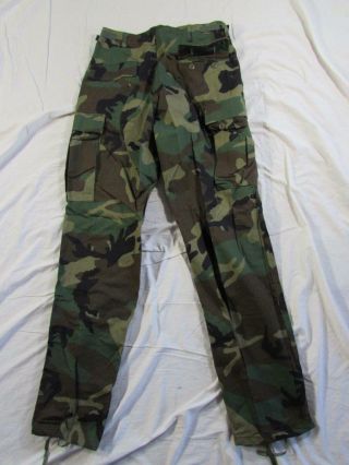 Patched US Army Camouflage BDU Woodland Jacket W/ Pants Vtg 90s Camo Military 9