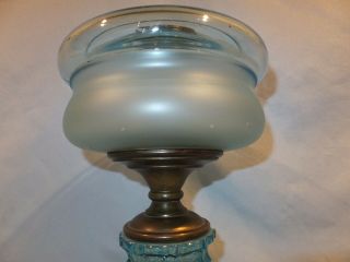 1880 Blue Apollo Table Oil Lamp 3