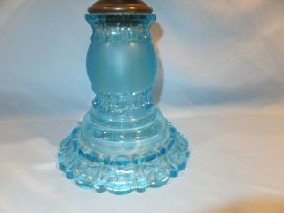 1880 Blue Apollo Table Oil Lamp 5