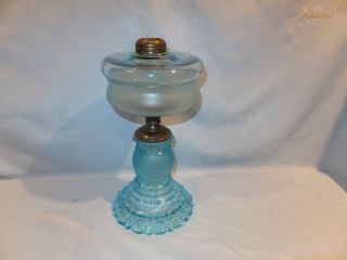 1880 Blue Apollo Table Oil Lamp 8