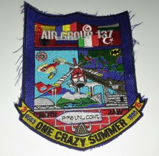 Us Coast Guard Air Group 137 1995 Patch 6  Inch One Crazy Summer 6553 Moth Jaw