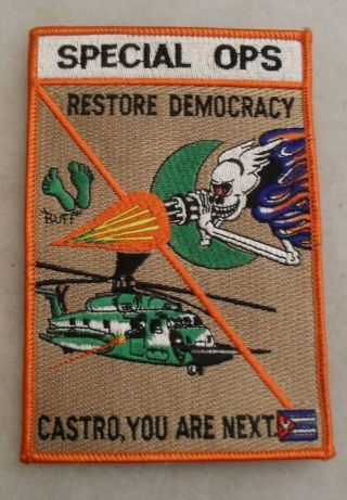 Lg " Special Ops " Haiti Jacket Patch For Operation " Restore Democracy " Emb Me