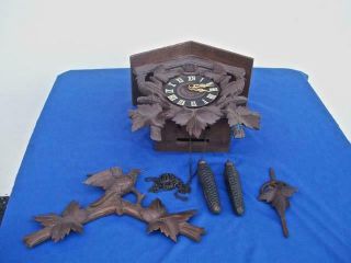 Antique German Black Forest Cuckoo Clock Restoration Or Parts