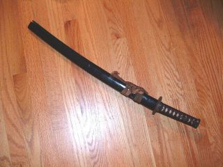 Sa724 Japanese Samurai Sword: Mumei Wakizashi In Koshirae