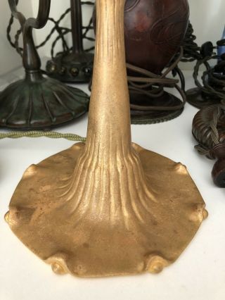 AUTHENTIC TIFFANY STUDIOS LILY PAD LAMP BASE FOR 7” FAVRILE SHADE 11