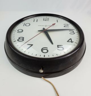 Vintage Bakelite 2912b Ge General Electric Industrial School Clock 14.  5 "
