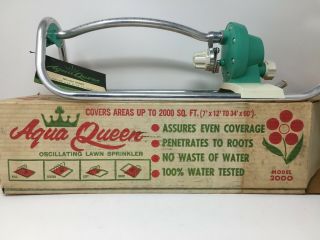 Vintage Aqua Queen Oscillating Lawn Sprinkler Nos
