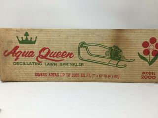 Vintage Aqua Queen Oscillating Lawn Sprinkler NOS 2