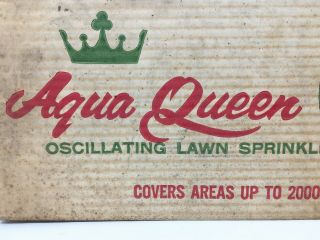 Vintage Aqua Queen Oscillating Lawn Sprinkler NOS 3
