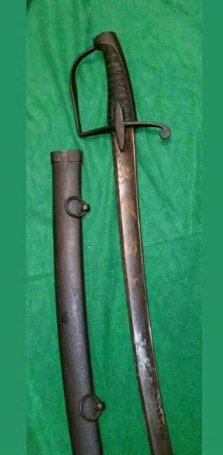 RARE Early Antique Prussian Cavalry Hussar Steel Sword Circa 1800 Napoleonic 4