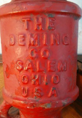 Antique Deming Well Pump Water Cistern Garden Vintage Cast Iron Primitive Farm 2