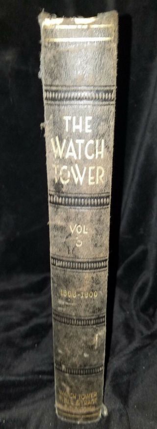 Watchtower Reprint 1919 Volume 3 Green Cloth & Quarto Leather Bound 1896 - 1900