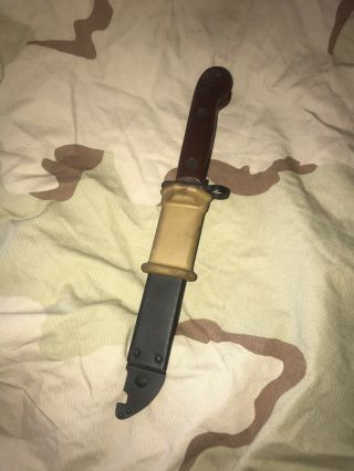 Hungarian AK 47 Bayonet and With Wire Cutter Scabbard Made In Hungary 2