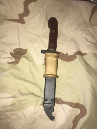Hungarian AK 47 Bayonet and With Wire Cutter Scabbard Made In Hungary 3