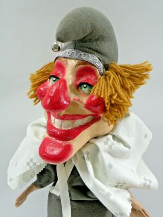 Antique Vintage Handmade Punch And Judy Mr.  Punch Paper Mache Hand Puppet 11