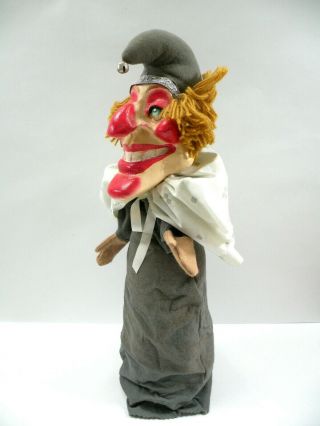 Antique Vintage Handmade Punch And Judy Mr.  Punch Paper Mache Hand Puppet 3