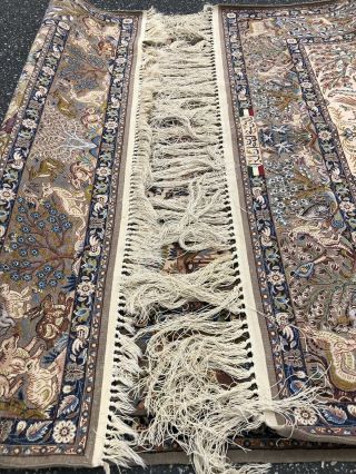 Auth: Extraordinary Persian Silk Tree of Life Animalier Masterpiece 4x6 N R 12