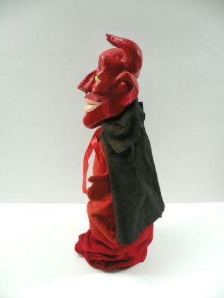 Antique Vintage Handmade Punch And Judy Mr.  Devil Paper Mache Hand Puppet 5