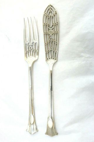 Mappin & Webb English Sterling Fish Set,  12 knives and 12 forks 3