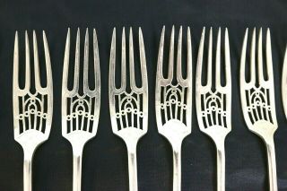 Mappin & Webb English Sterling Fish Set,  12 knives and 12 forks 7