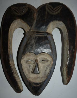 Orig $499 - Large Kwele Mask Early 1900s Real 16 " Prov.