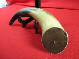 Orig American 1800 ' s Era Powder Horn,  ID name Ezekiel Wright 3rd Regt. 5