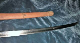 Antique JAPANESE OFFICER ' S SAMURAI SWORD Signed 4