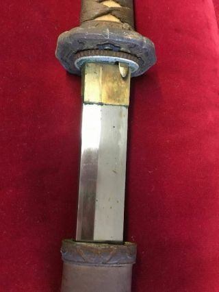 Antique JAPANESE OFFICER ' S SAMURAI SWORD Signed 7