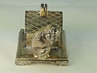 Antique Silverplate Figural Simpson Hall & Miller Bull Dog House Napkin Ring
