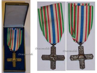 Italy Ww1 Medal Cross Vittorio Veneto 1914 1918 Italian Merit Decoration Box Wwi