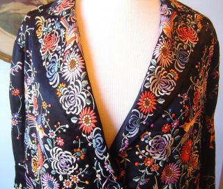 Antique Vintage Hand Embroidered Silk Jacket