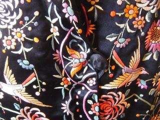 Antique Vintage Hand Embroidered Silk Jacket 3