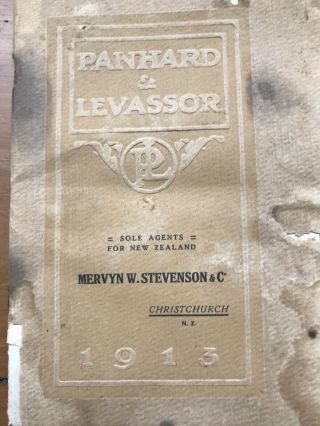 Vintage Car Dealer Brochure Panhard & Levassor.  1913