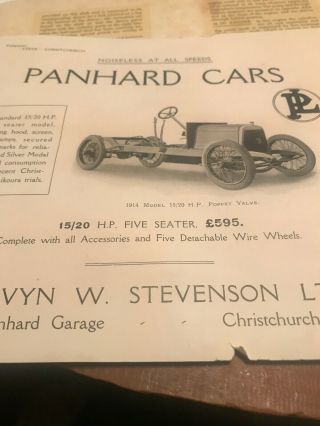 Vintage Car Dealer Brochure Panhard & levassor.  1913 9