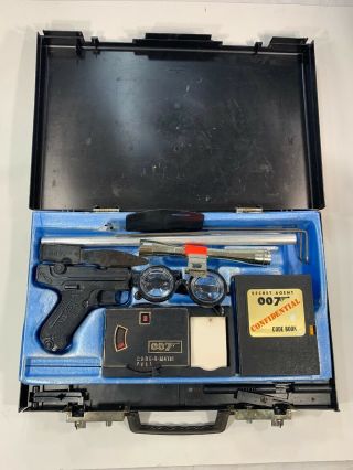 1965 James Bond 007 Attaché Briefcase Set - Code Book - Code - O - Matic Luger