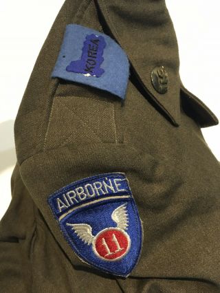 Korean War U.  S.  Army 11th Airborne & 8th Army Ike Jacket Patches 1947 WWII Style 3