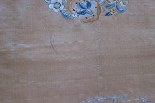 Large 19th century Chinese embroidery of Scholar and child 5